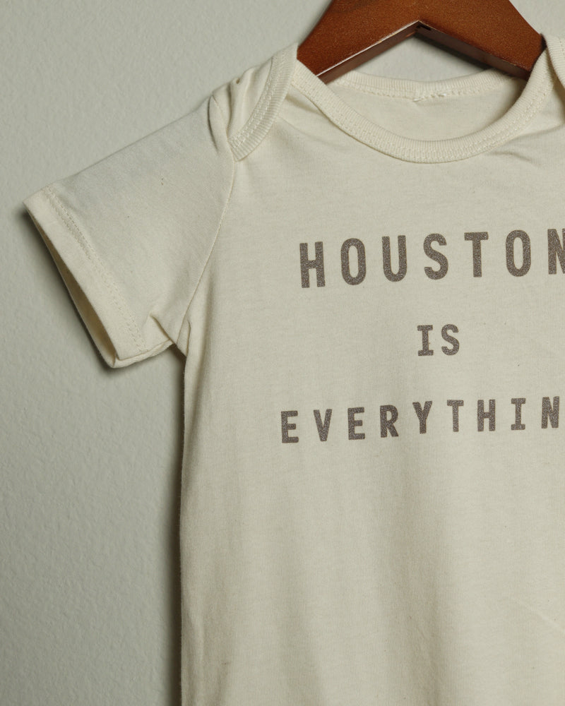 Houston is Everything Onesie (Cream/Metallic Rose)