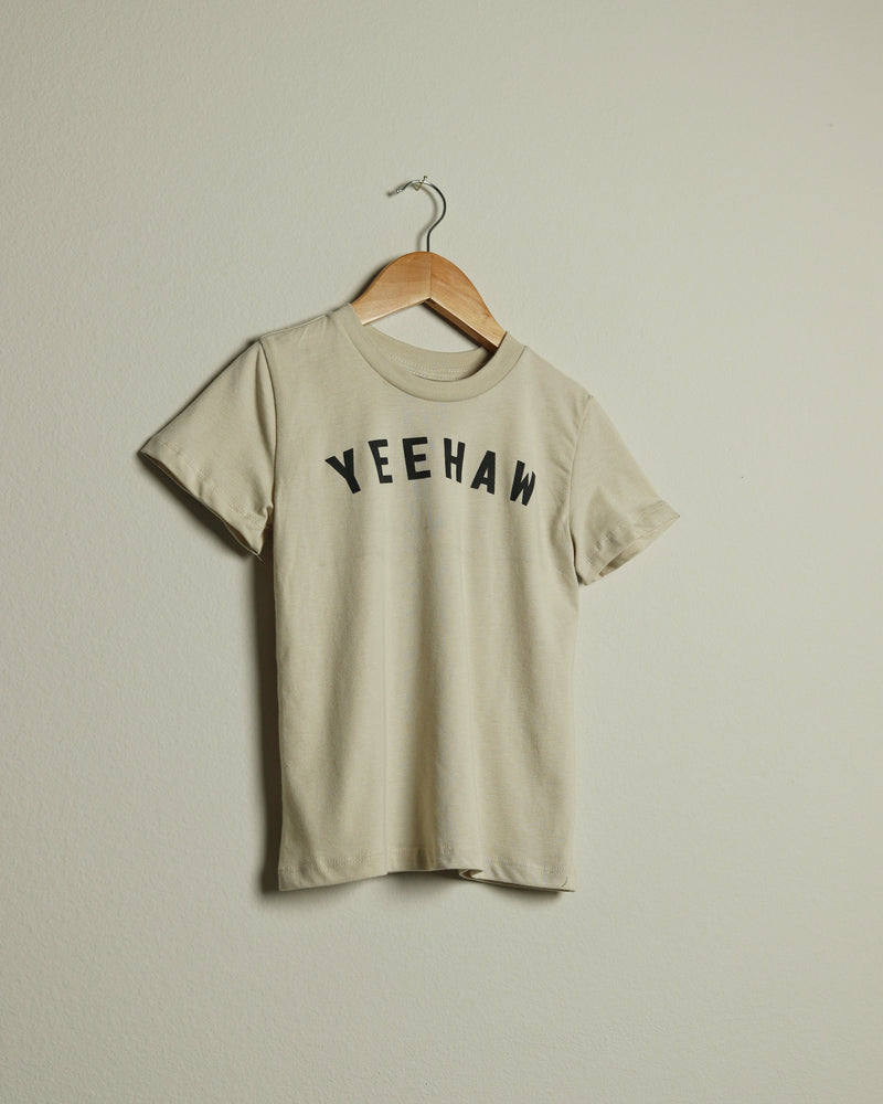 Yeehaw Toddler Tee (Beige/Black)