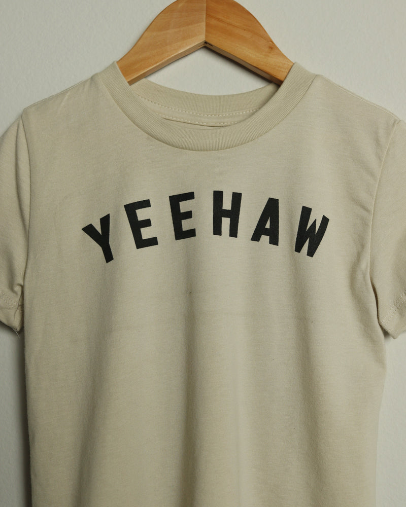 Yeehaw Toddler Tee (Beige/Black)