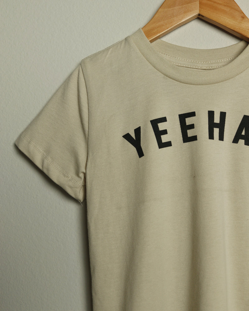 Yeehaw Toddler Tee (Beige/Black)