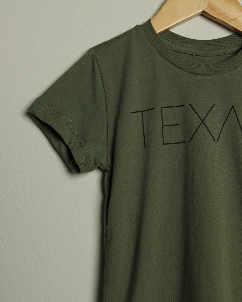 TEXAN Pencil Toddler Tee (Military Green/Black)