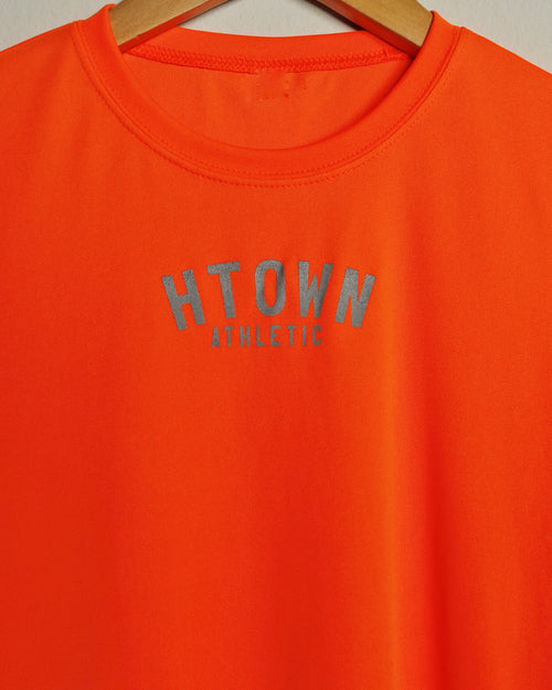 HTOWN Athletic Youth Tee (Neon Orange/Grey)