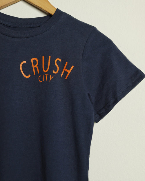Crush City Youth Tee (Navy/Orange)