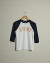 HTOWN Outline Baseball Youth Tee (White/Navy/Orange)