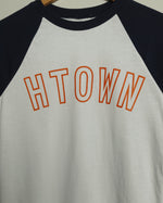 HTOWN Outline Baseball Youth Tee (White/Navy/Orange)