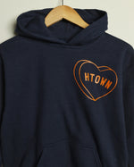 HTOWN Candy Heart Youth Hoodie (Navy/Orange)