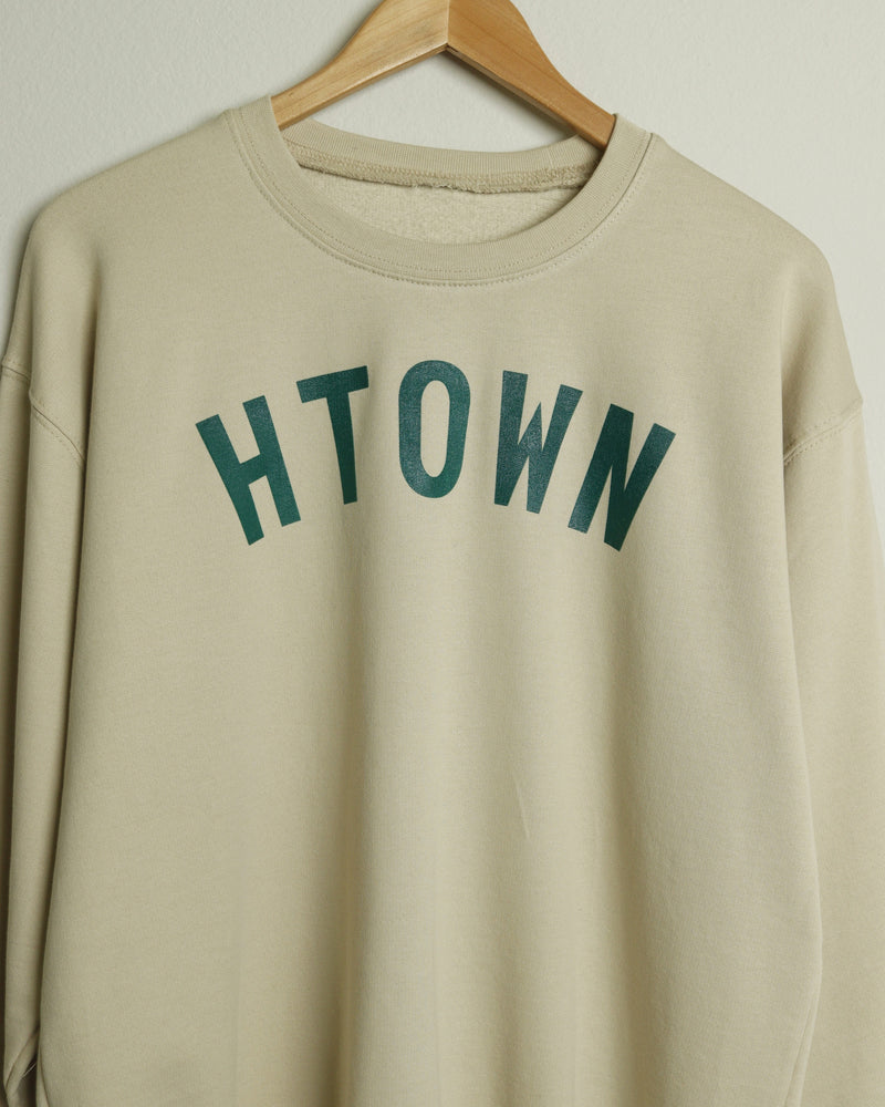 HTOWN Crewneck Sweatshirt (Khaki/Forest Green)