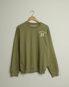 From the H Crewneck Sweatshirt (Sage Green/Khaki)