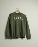 The TEXAS Crewneck Sweatshirt (Military Green/Khaki)