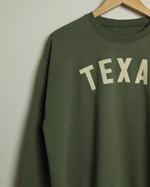 The TEXAS Crewneck Sweatshirt (Military Green/Khaki)