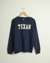 Texan Collegiate Crewneck Sweatshirt (Navy/Khaki)