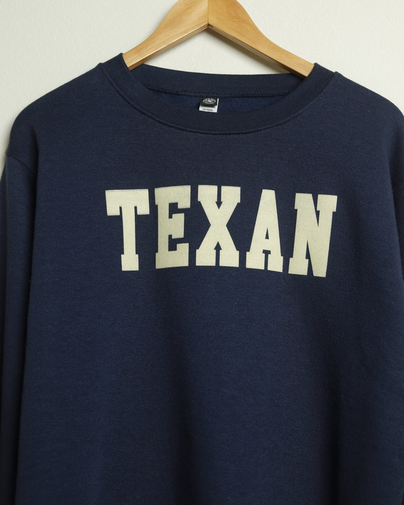 Texan Collegiate Crewneck Sweatshirt (Navy/Khaki)