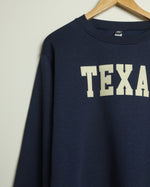 Texan Collegiate Crewneck Sweatshirt (Navy/Khaki)