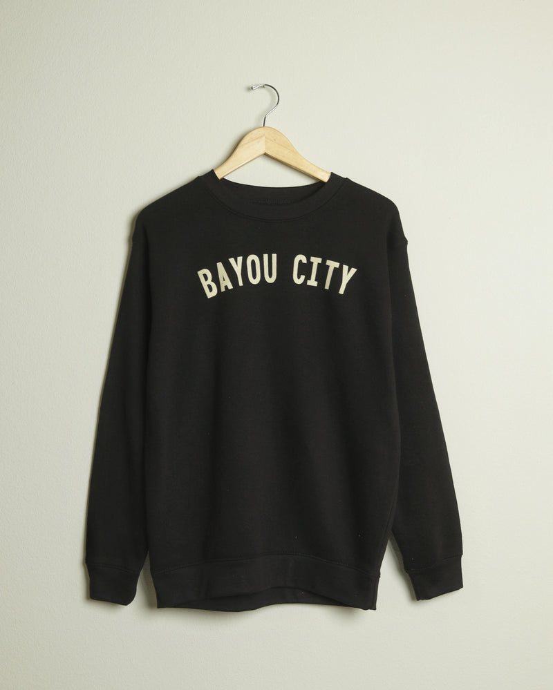 Bayou City Crewneck Sweatshirt (Black/Khaki)