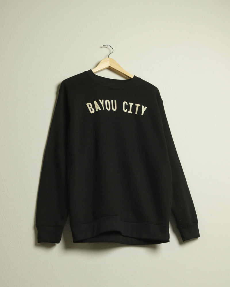 Bayou City Crewneck Sweatshirt (Black/Khaki)