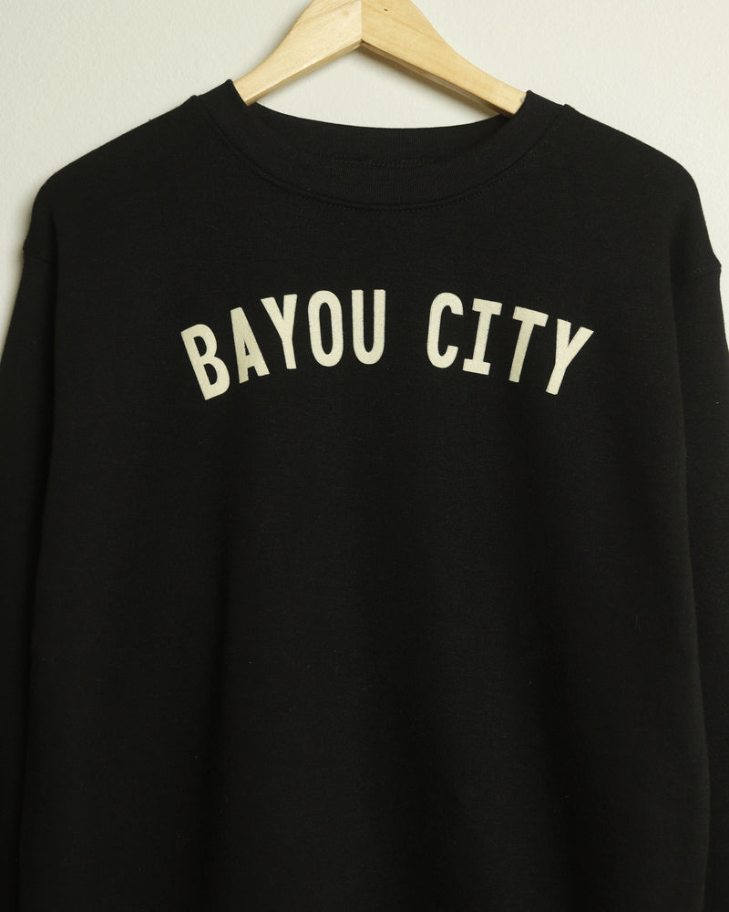 Bayou City Crewneck Sweatshirt (Black/Khaki)