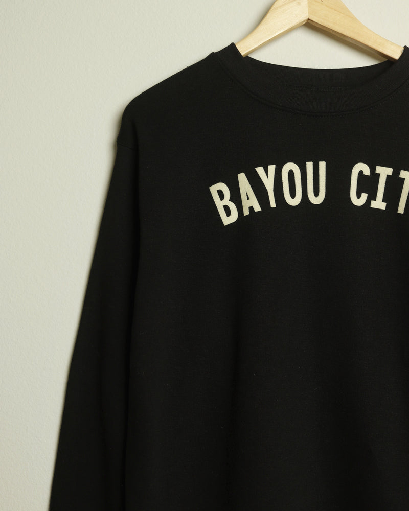 Bayou City Crewneck Sweatshirt (Black/Khaki)