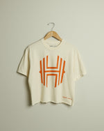 Sam & Davy for the Houston Dash H Logo Crop (Cream/Orange)