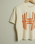 Sam & Davy for the Houston Dash H Logo Crop (Cream/Orange)