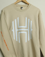 Sam & Davy for the Houston Dash H Logo Crewneck Sweatshirt (Khaki/Skyblue/Orange)