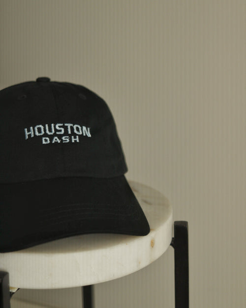 The Houston Dash Dad Hat (Black/Sky Blue)