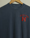 From the H Midweight Vintage-Wash Tee (Faded Navy/Red)