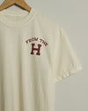 From the H Midweight Vintage-Wash Tee (Cream/Oxblood Red)