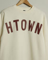 The HTOWN Crewneck (Eggshell/Oxblood)
