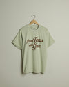 from Texas with Love Heavyweight Open Weave Tee (Pale Green/Brown)