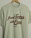 from Texas with Love Heavyweight Open Weave Tee (Pale Green/Brown)