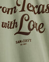 from Texas with Love Heavyweight Open Weave Tee (Pale Green/Brown)