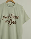 from Texas with Love Heavyweight Open Weave Tee (Pale Green/Brown)