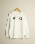 HTOWN Two-Tone Crewneck Sweatshirt (White/Navy/Red)