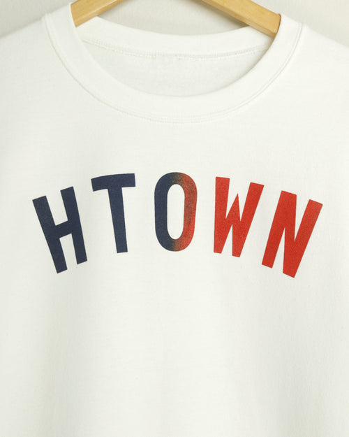 HTOWN Two-Tone Crewneck Sweatshirt (White/Navy/Red)