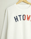 HTOWN Two-Tone Crewneck Sweatshirt (White/Navy/Red)