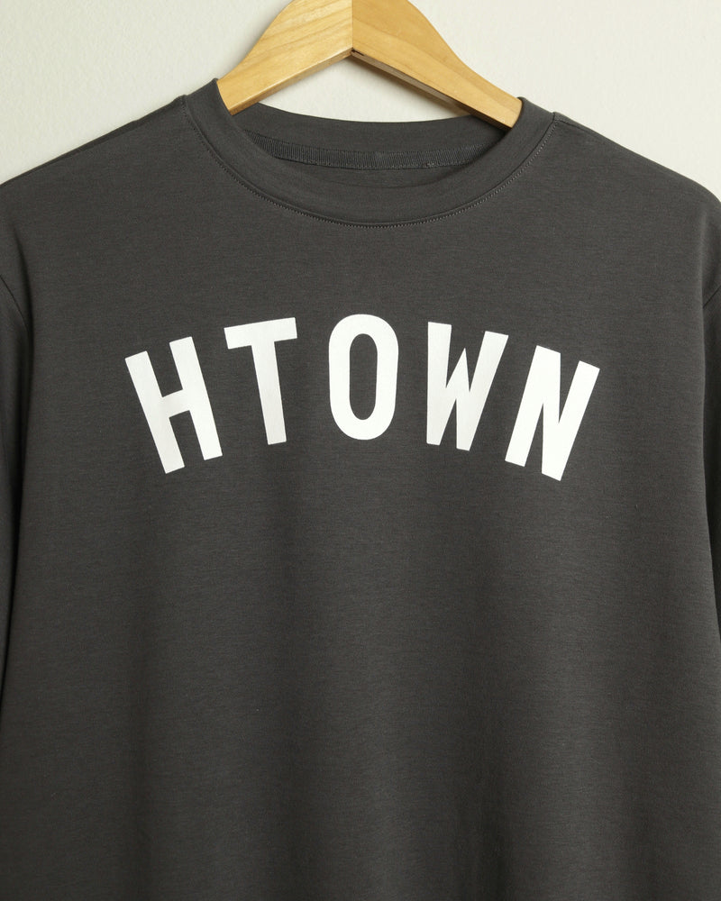 HTOWN Pima Cotton Tee (Charcoal/White)