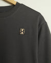 The H Embroidered Pima Cotton Tee (Charcoal/White)