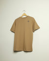 The H Embroidered Pima Cotton Tee (Caramel/White)