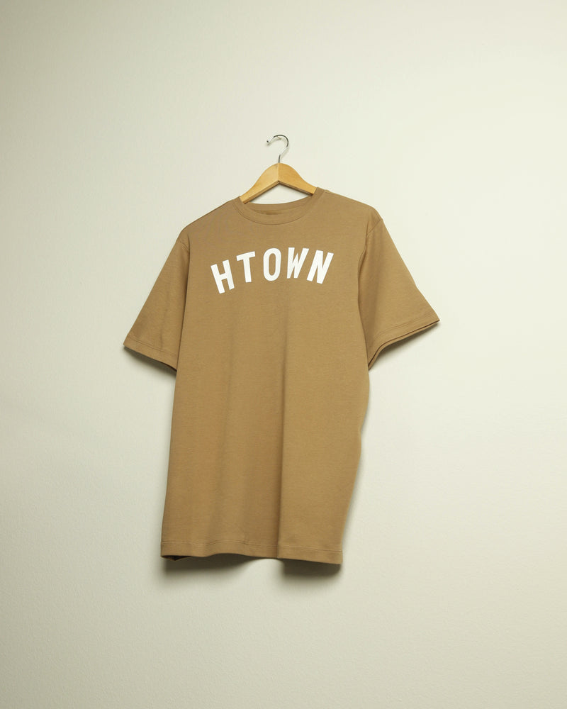 HTOWN Pima Cotton Tee (Caramel/White)