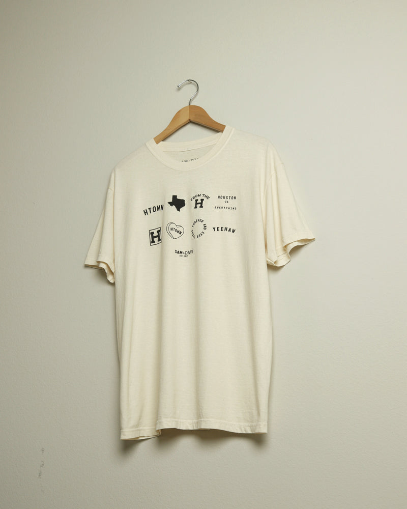 Sam & Davy 8 Year Anniversary Tee (Cream/Black)