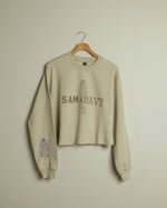 Sam & Davy Bluebonnet Crop Sweatshirt (Cream/Metallic Rose)