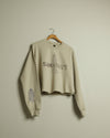 Sam & Davy Bluebonnet Crop Sweatshirt (Cream/Metallic Rose)