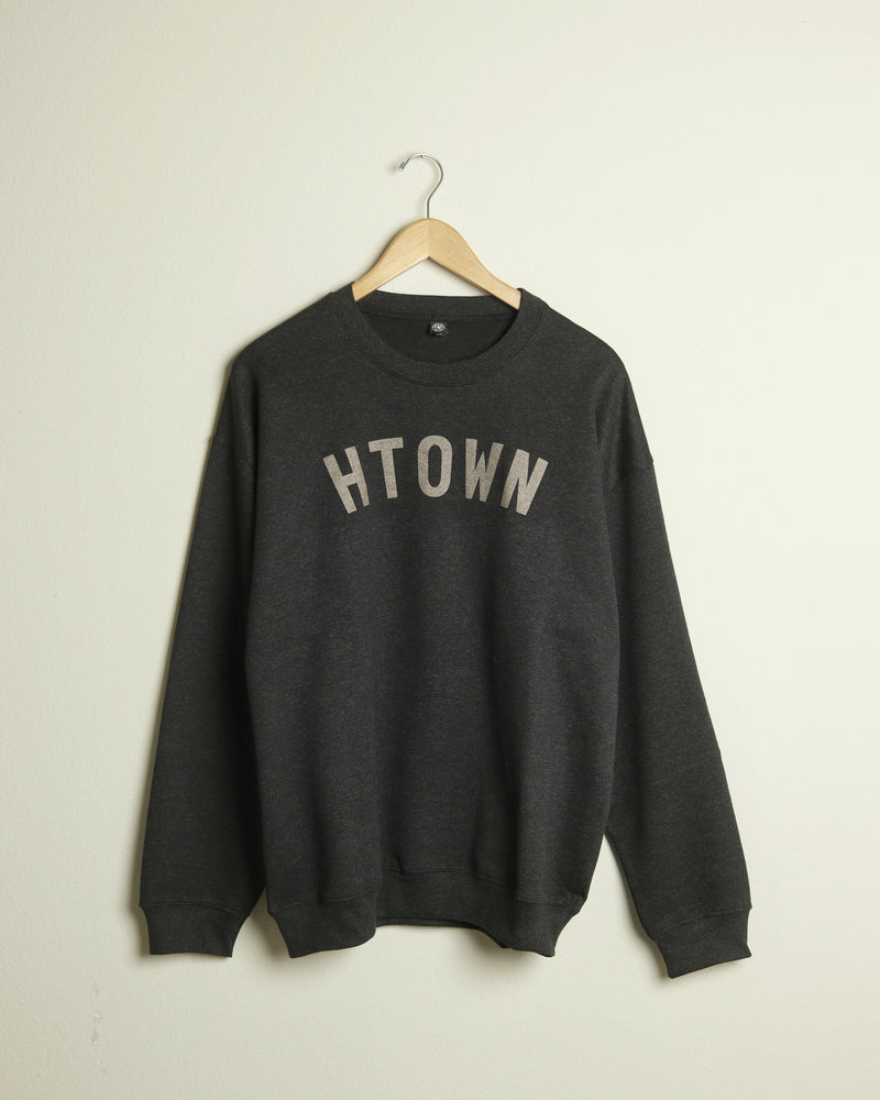 HTOWN Crewneck Sweatshirt (Black/Metallic Rose)