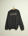 HTOWN Crewneck Sweatshirt (Black/Metallic Rose)