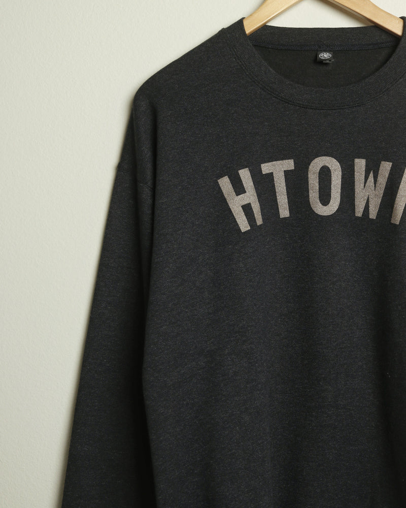 HTOWN Crewneck Sweatshirt (Black/Metallic Rose)