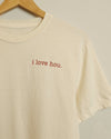 i love hou. Tee (Cream/Red