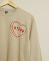 HTOWN Candy Heart Crewneck Sweatshirt