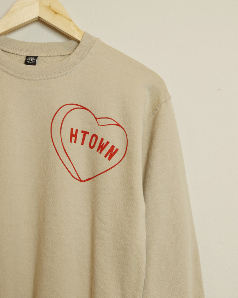 HTOWN Candy Heart Crewneck Sweatshirt