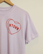 HTOWN Candy Heart Tee (Lilac Purple/Red)