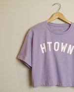 HTOWN Cropped Tee (Lavender Purple/White)